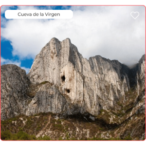Vista de la Cueva de la Virgen en la Huasteca de Monterrey